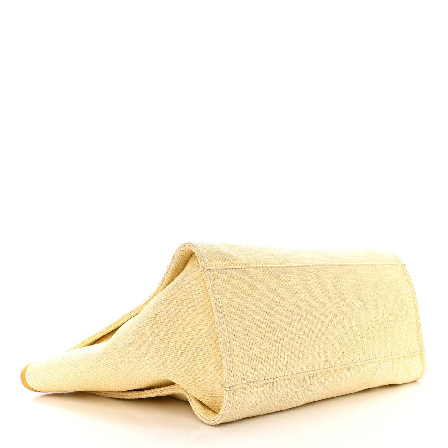 Woven Straw Raffia Large Deauville Tote Yellow