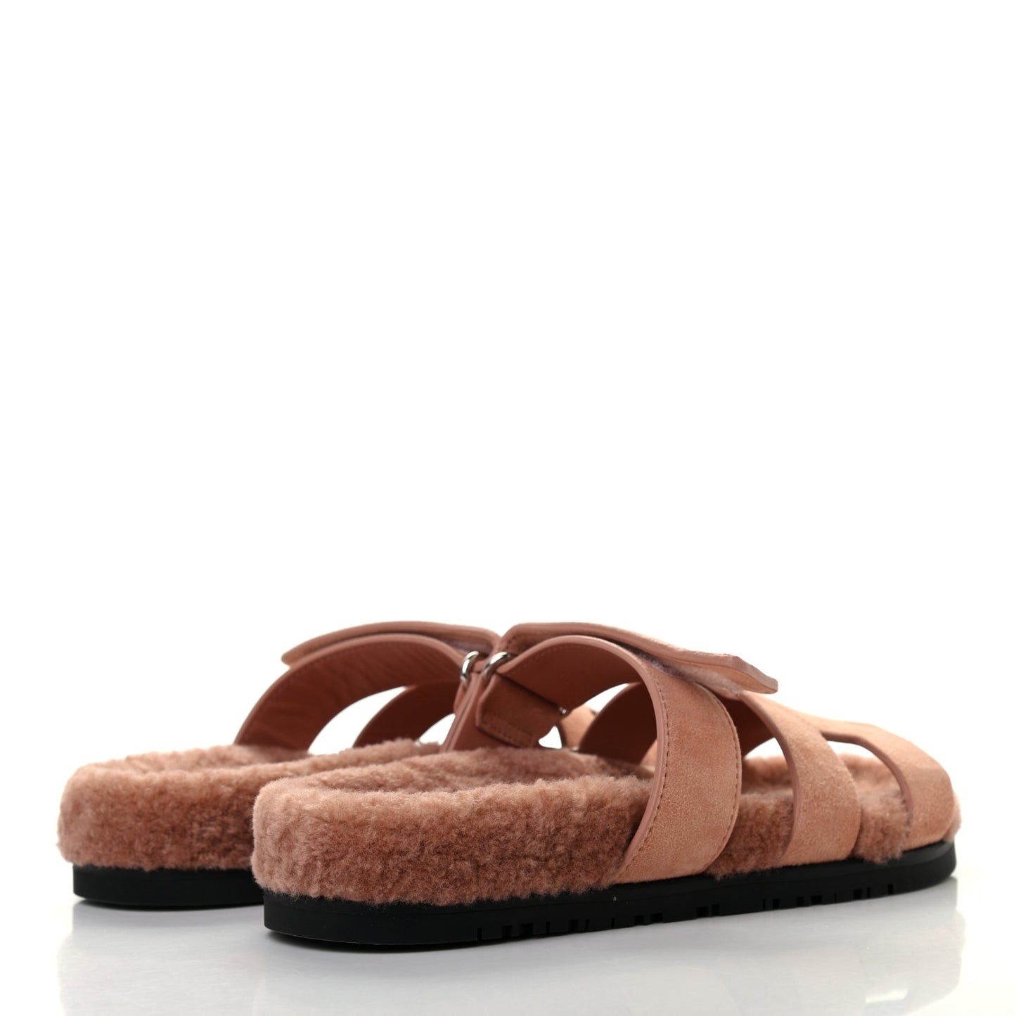 Suede Goatskin Woolskin Womens Chypre Sandals 37 Rose Aube