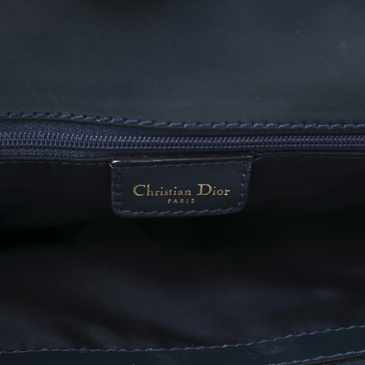 Christian Dior Monogram Calfskin Pocket Tote Navy Blue 6 of 10