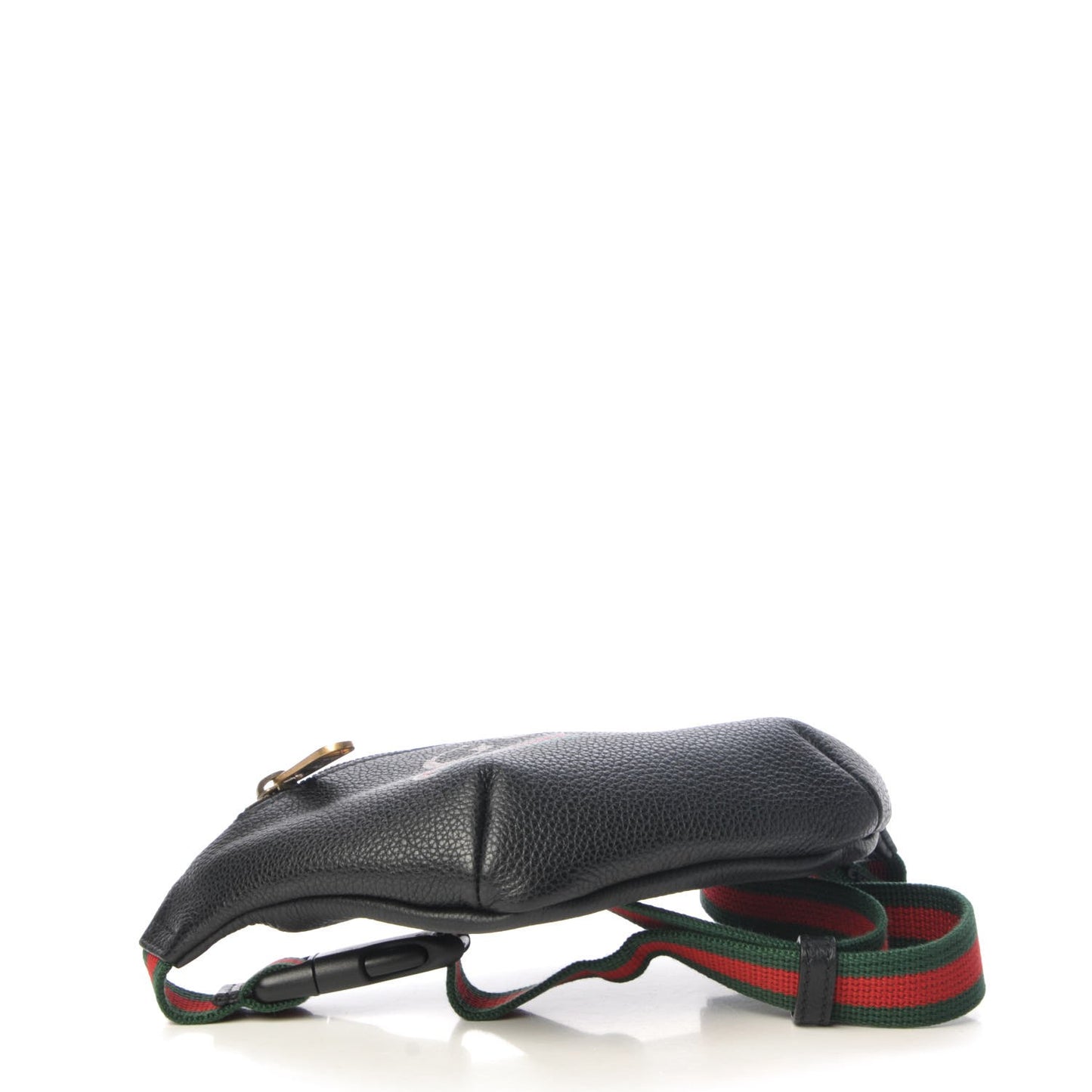 Grained Calfskin Small Logo Belt Bag Black