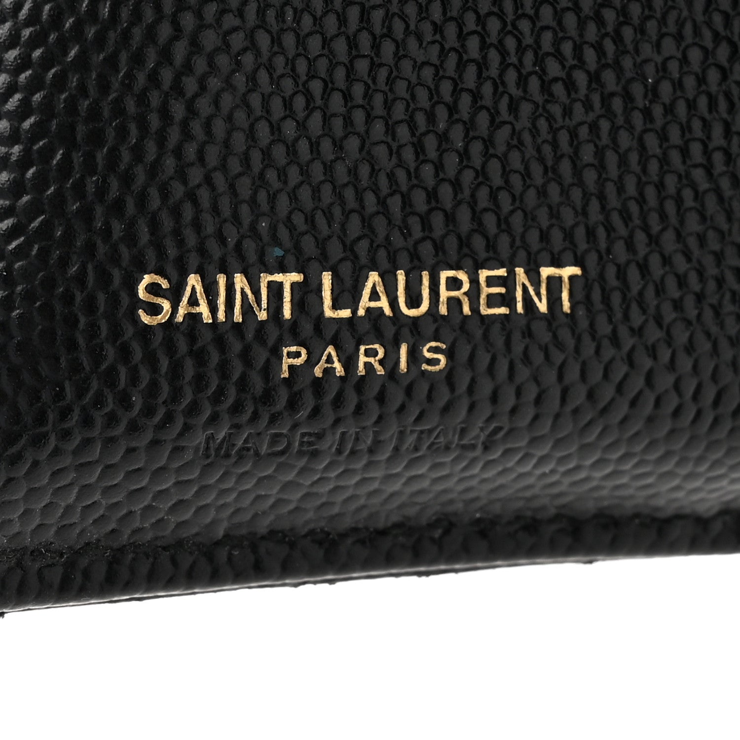 Saint Laurent Grain De Poudre Matelasse Chevron Monogram Zipped Two-Part Wallet Black 8 of 15