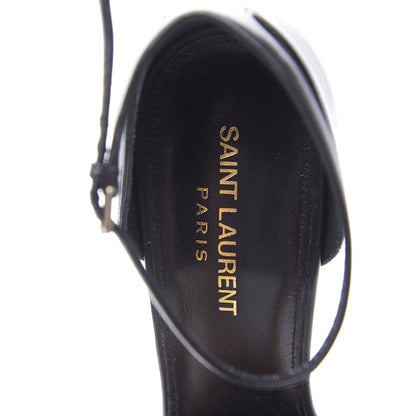 Saint Laurent Calfskin Opyum Sandals 39.5 Black 8 of 10