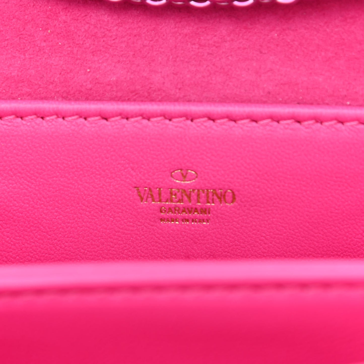 Crystal Suede Embellished Micro One Stud Chain Bag Pink PP
