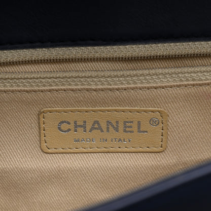 Chanel Distressed Calfskin Hamptons Accordion Flap Blue 7 of 12
