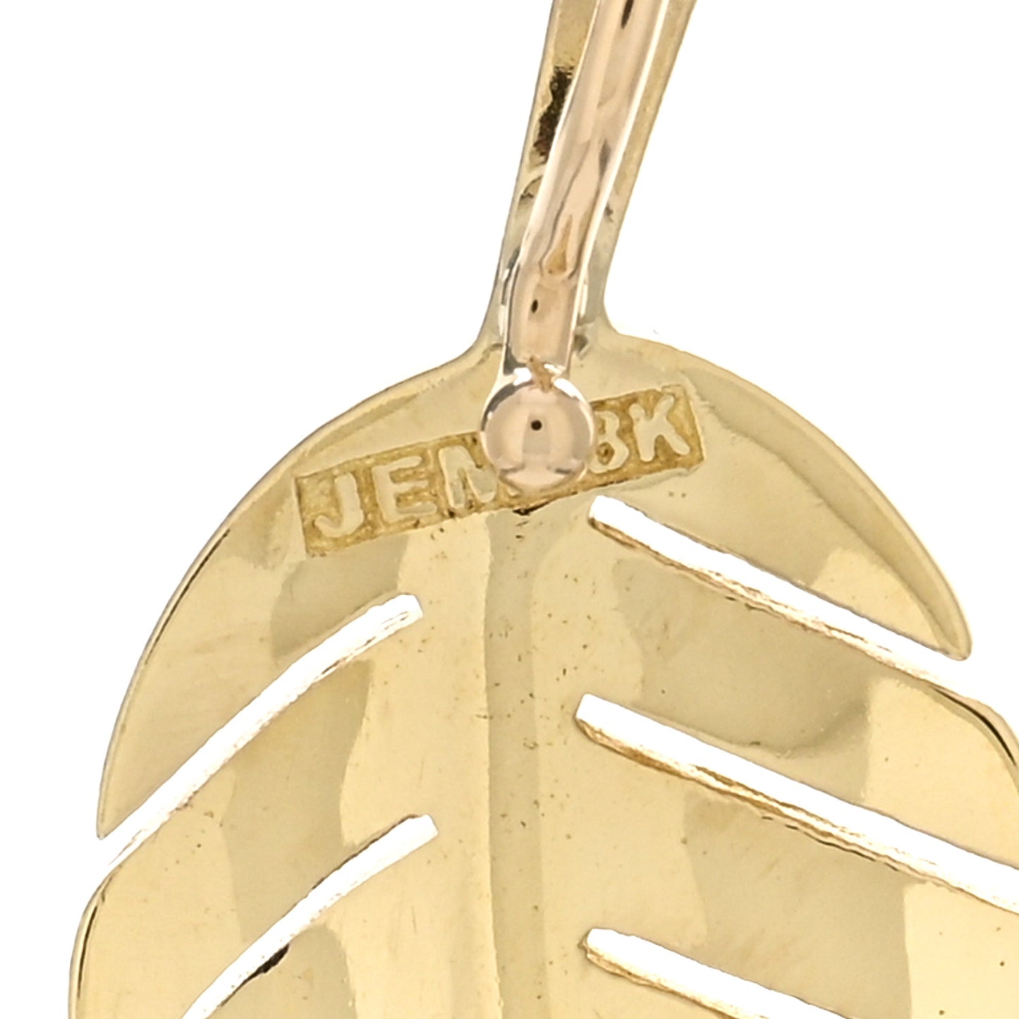 18K Yellow Gold Small Leaf Necklace