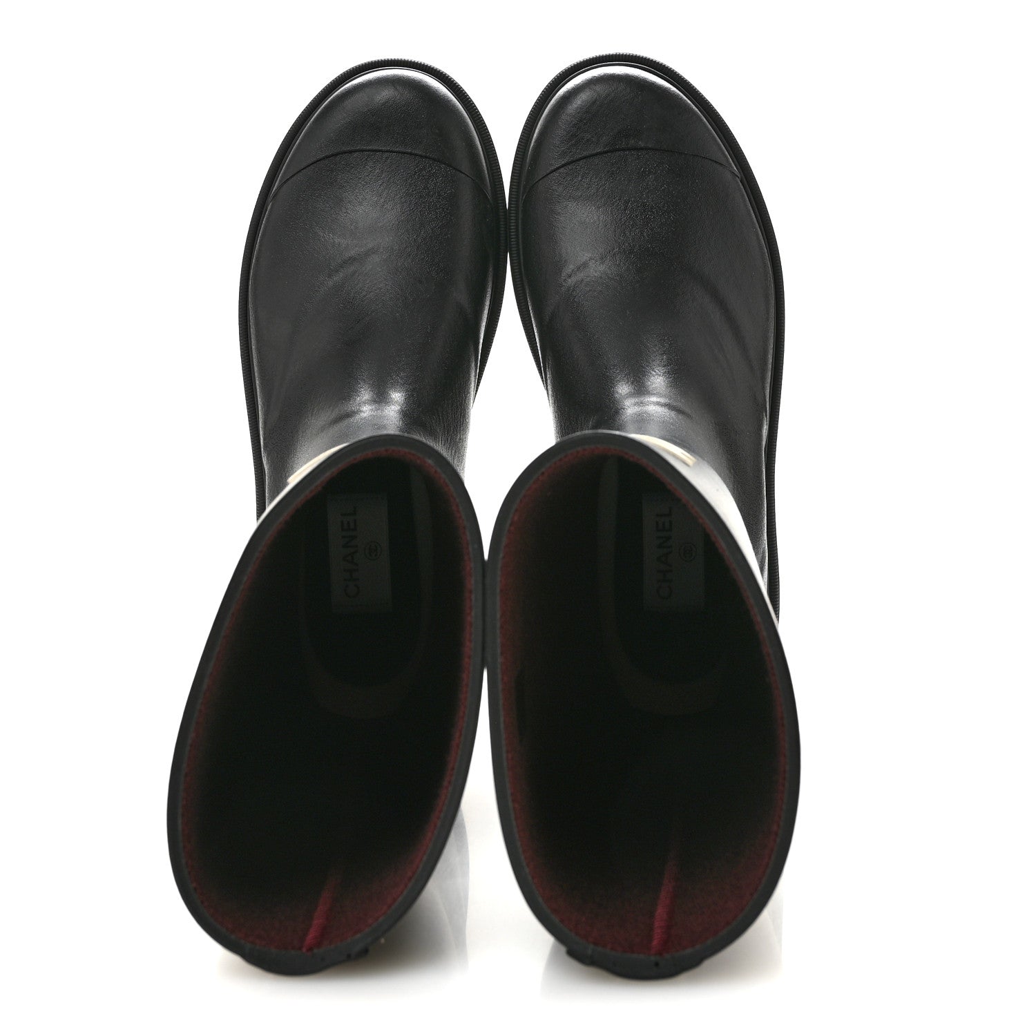 Chanel Caoutchouk CC High Boots 40 Black 2 of 10