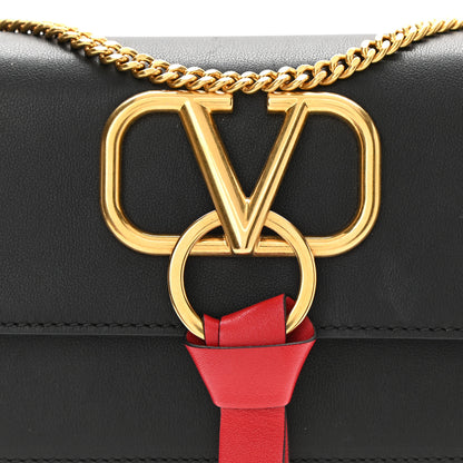 Valentino Garavani Smooth Calfskin Mini VRing Crossbody Bag Black 7 of 8