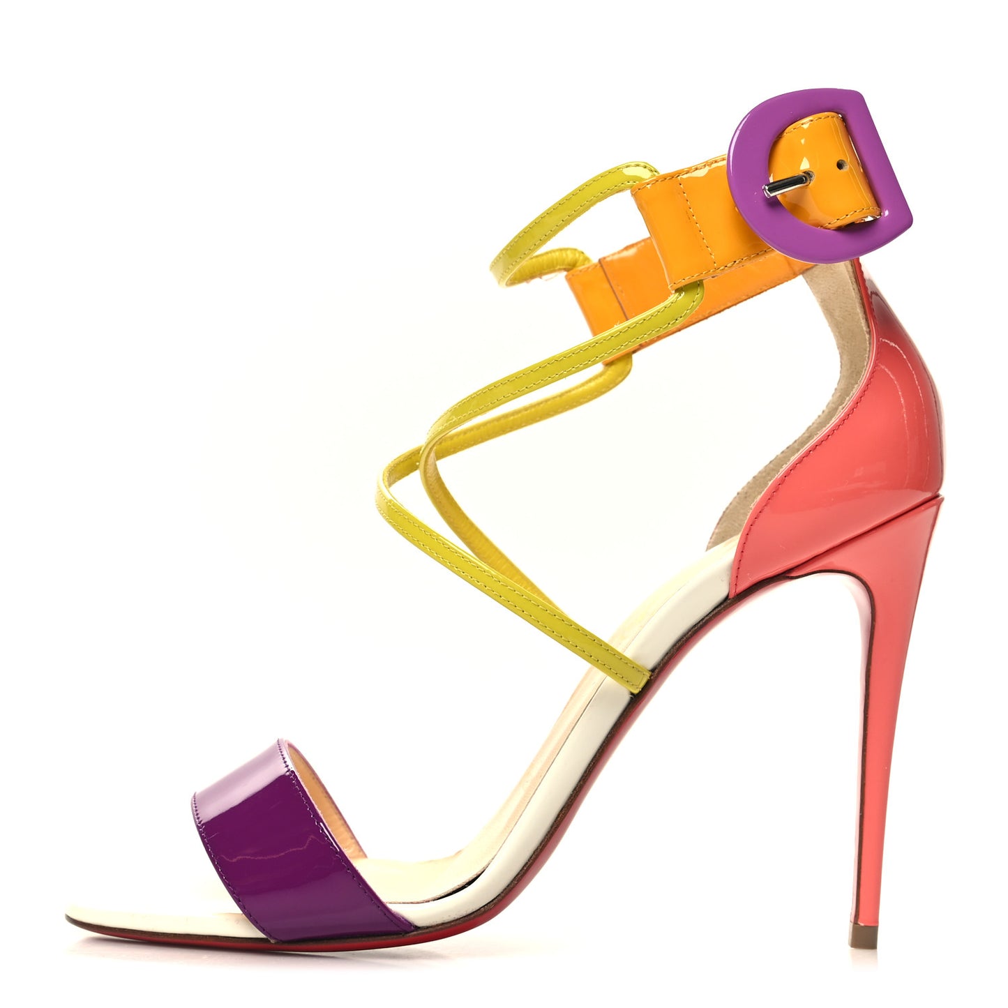 Patent Calfskin Choca 100 Sandals 36.5 Multicolor