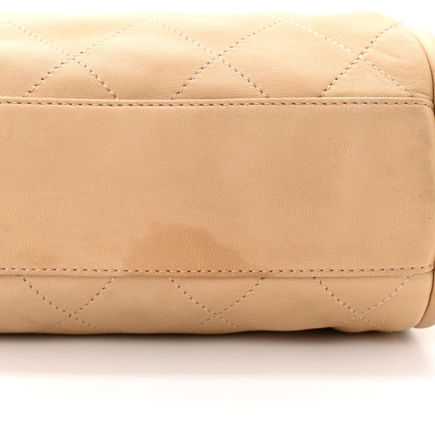 Lambskin Stitched Medium Ultimate Soft Tote Beige