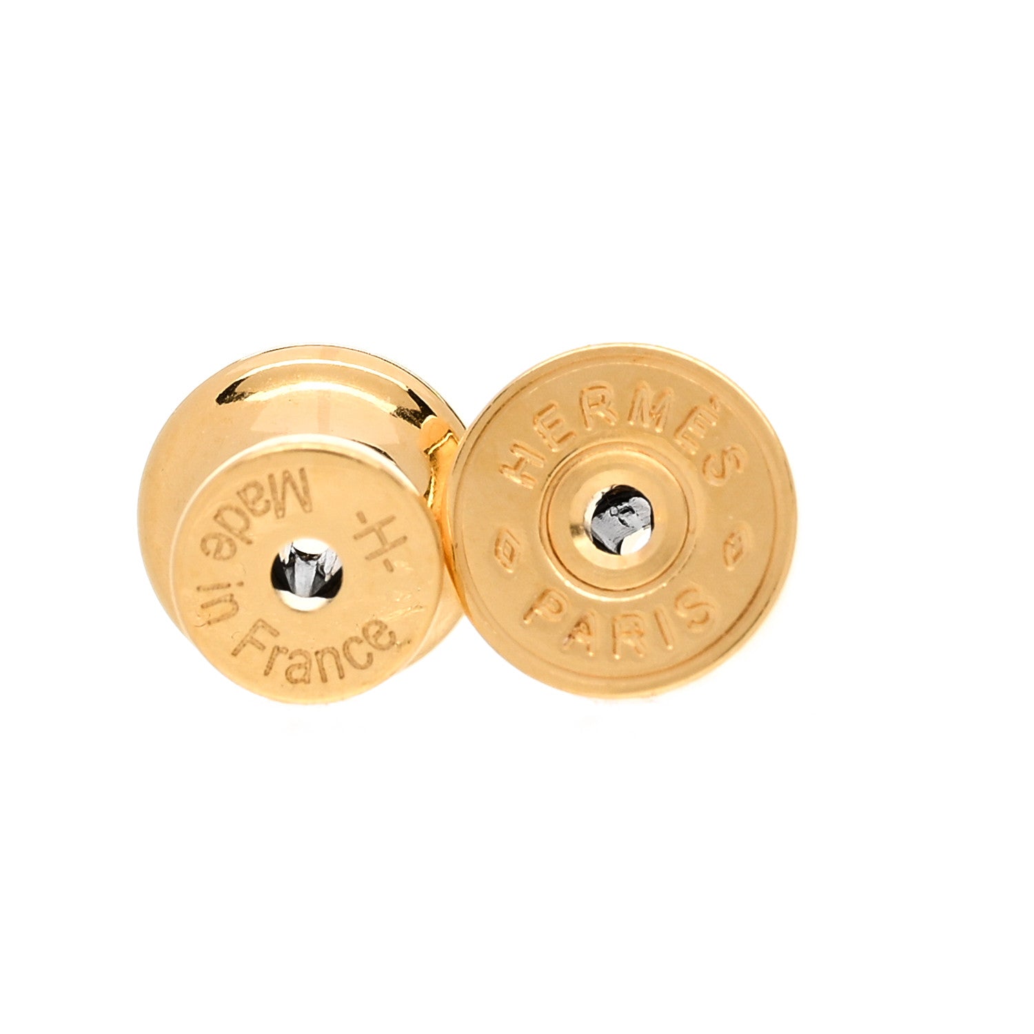Hermes Rose Gold Lacquered Mini Pop H Earrings Rose Sakura 5 of 5