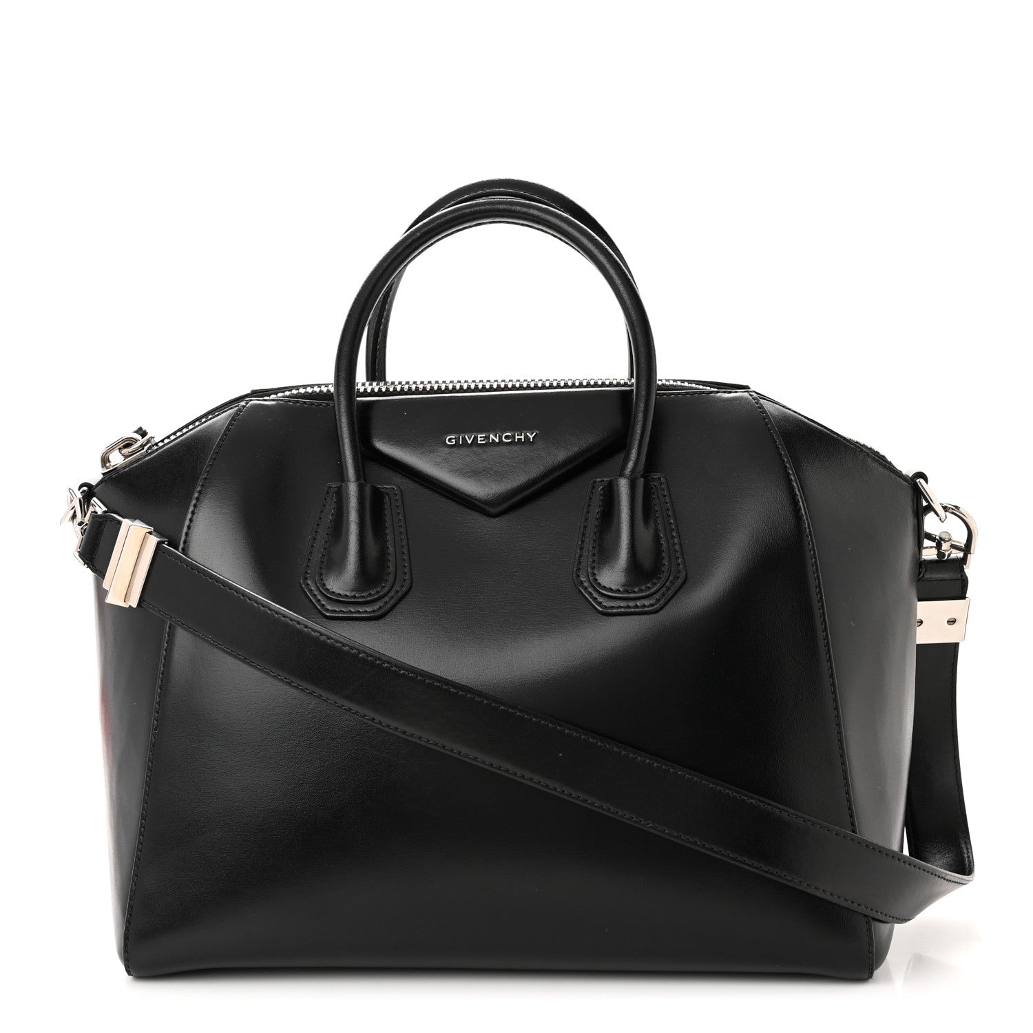 Givenchy Shiny Lord Calfskin Medium Antigona Black 1 of 11