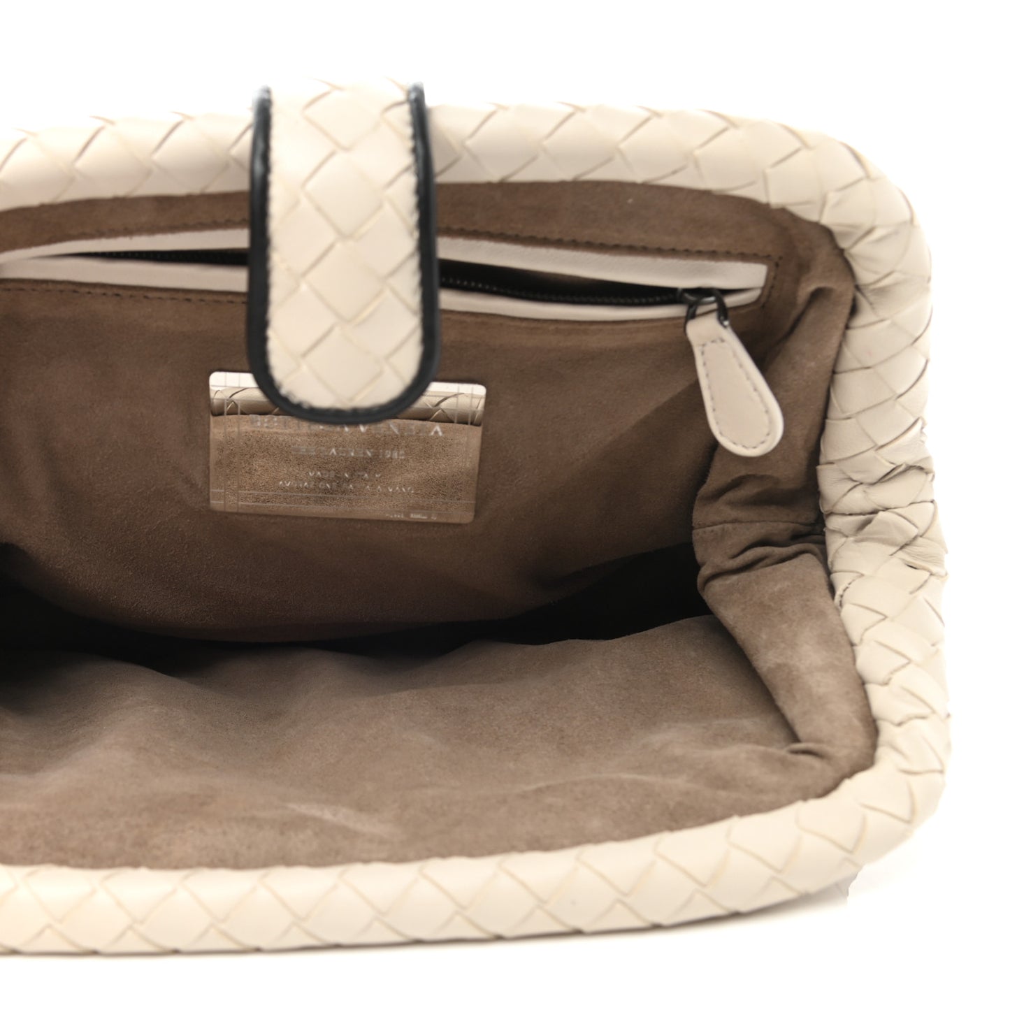 Nappa Intrecciato The Lauren 1980 Clutch Mist Black