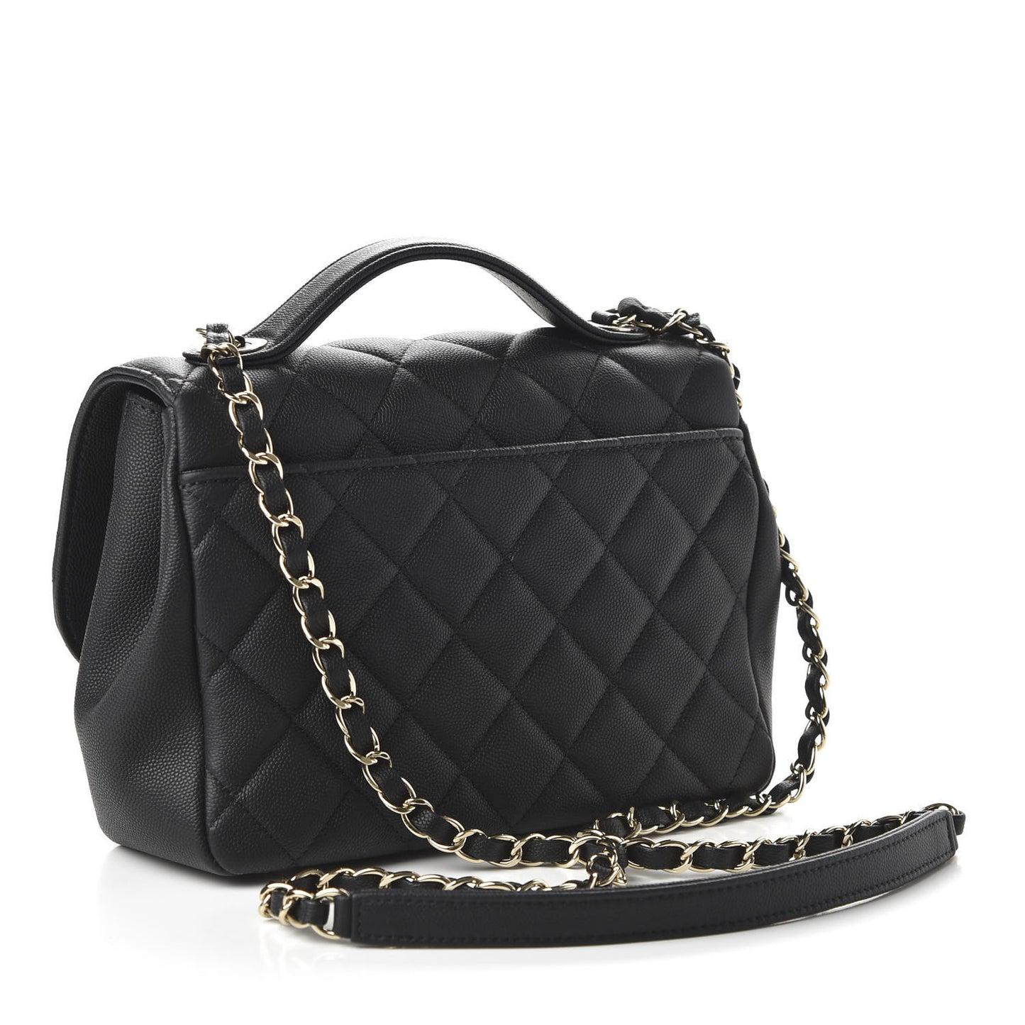 Caviar Quilted Medium Business Affinity Flap Black