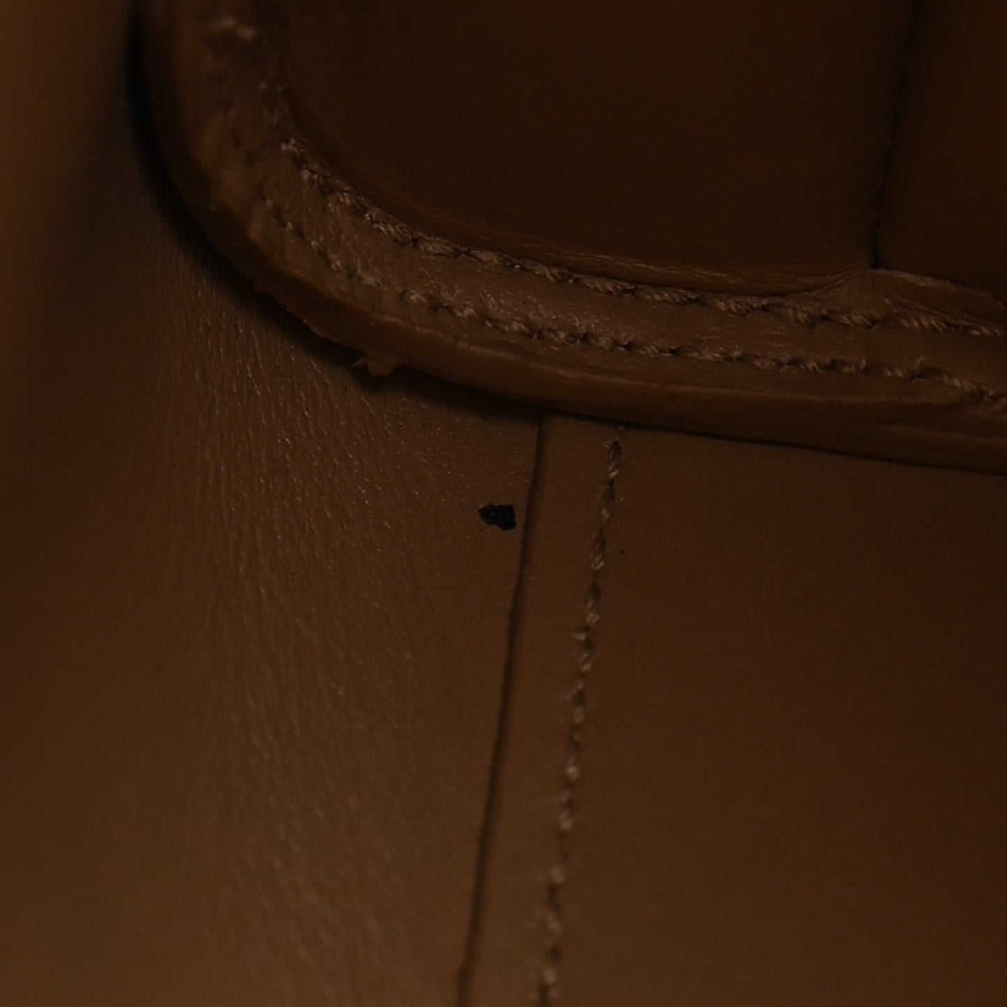 Grained Calfskin Small Sac De Jour Deep Beige