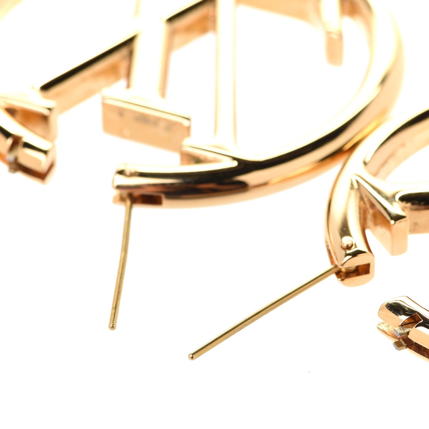 Metal Louise Hoop Earrings Gold