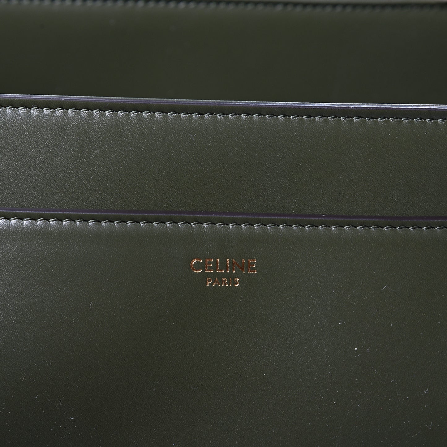 Satinated Calfskin Medium 16 Top Handle Bag Khaki