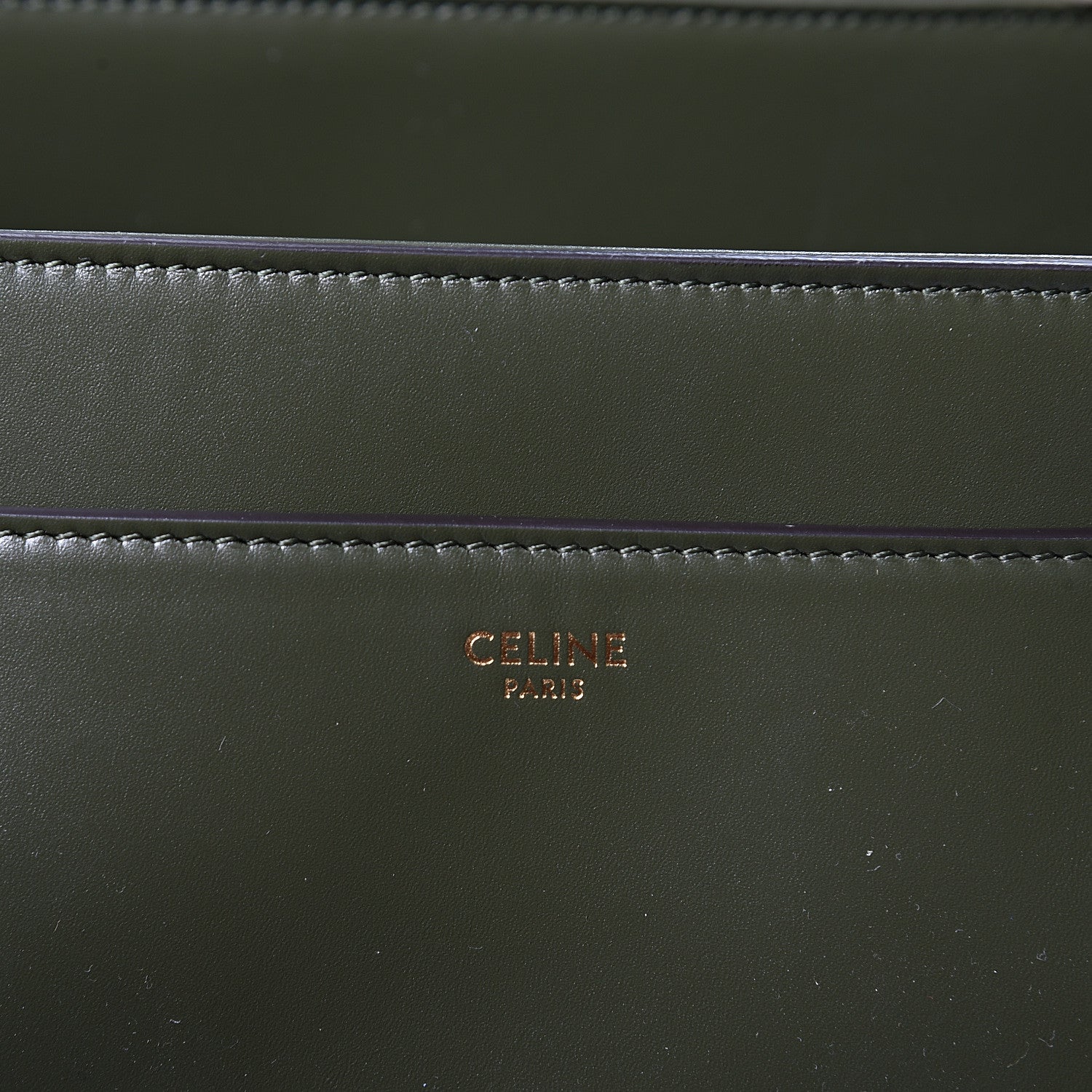 Celine Satinated Calfskin Medium 16 Top Handle Bag Khaki 5 of 10