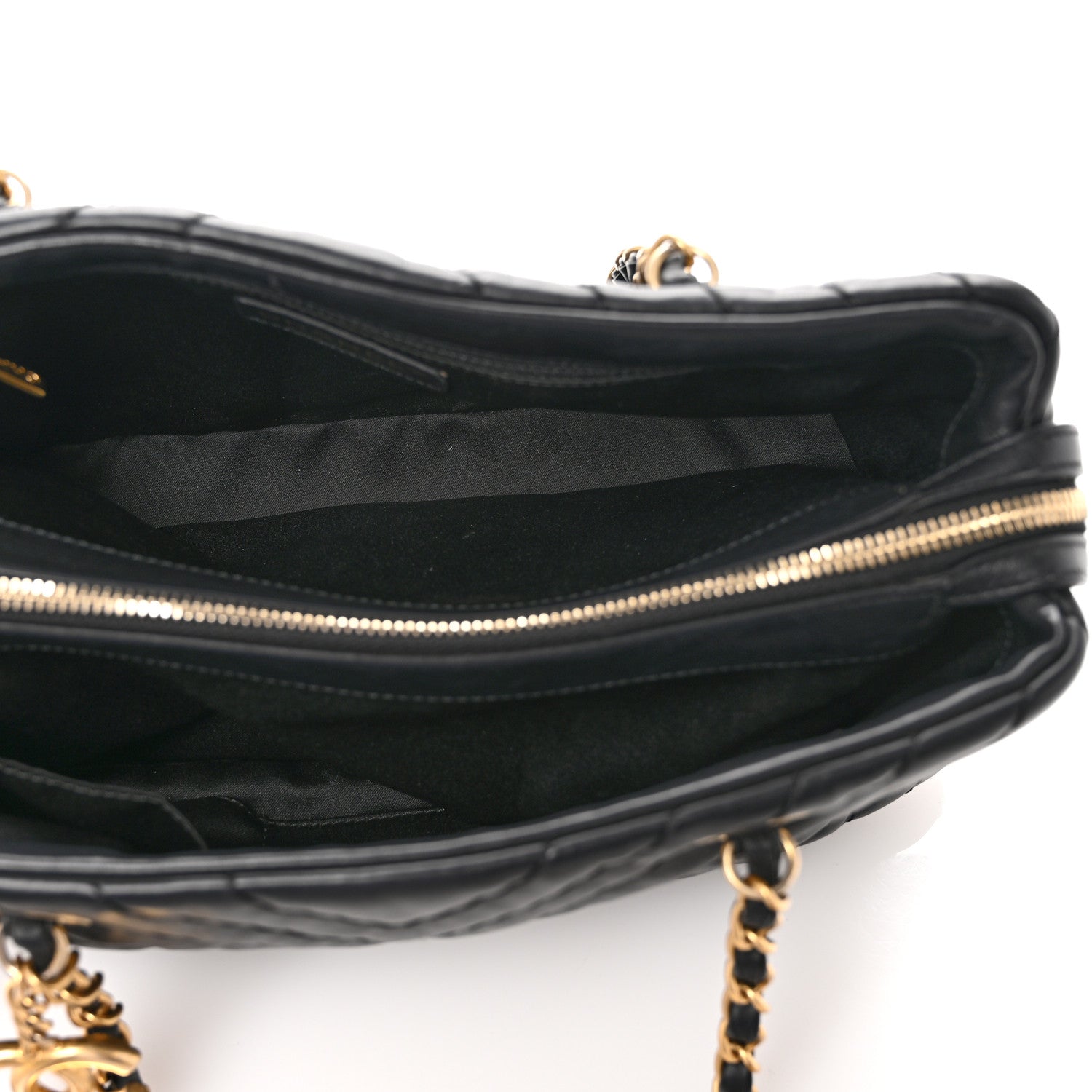 Chanel Calfskin Chevron Quilted Surpique Tote Black 5 of 10