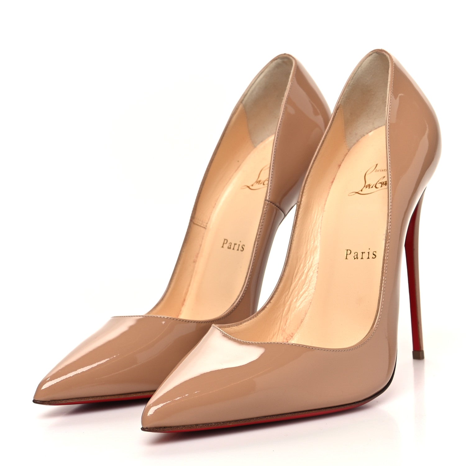 Christian Louboutin Patent So Kate 120 Pumps 40.5 Nude 3 of 9