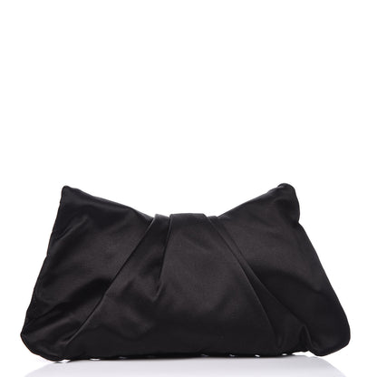 Chanel Satin Quilted Flap Clutch Black 3 of 9