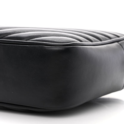 Saint Laurent Calfskin Matelasse Monogram Lou Camera Bag Black 10 of 11
