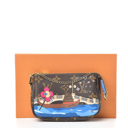 Louis Vuitton Monogram 2019 Christmas Animation Mini Venice Pochette Accessories Blue 8 of 8