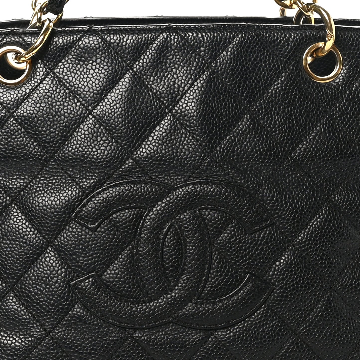 Caviar Quilted Petit Timeless Tote PTT Black