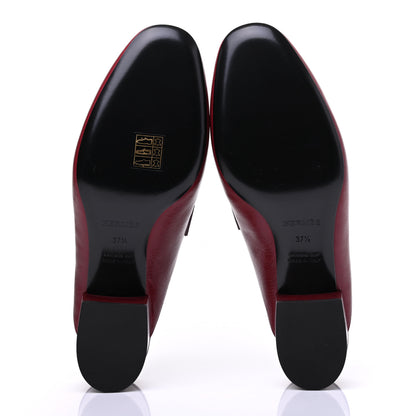 Hermes Goatskin Paradis Mules 37.5 Carmin 5 of 11