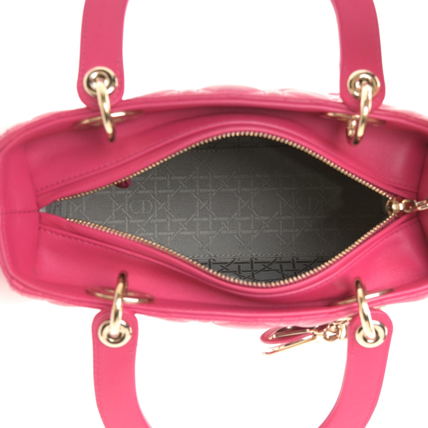 Lambskin Cannage Medium Lady Dior Pink