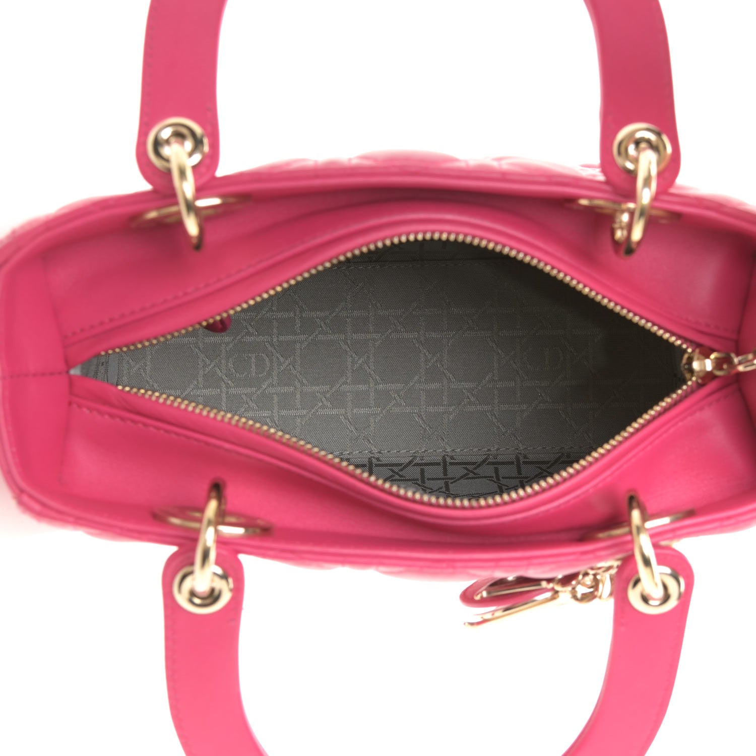 Christian Dior Lambskin Cannage Medium Lady Dior Pink 5 of 11