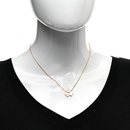 Chopard 18K Rose Gold Diamond Mother of Pearl 3 Happy Hearts Necklace 2 of 5
