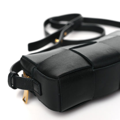 Bottega Veneta Lambskin Maxi Intreccio Cassette Phone Pouch Crossbody Bag Black 8 of 10