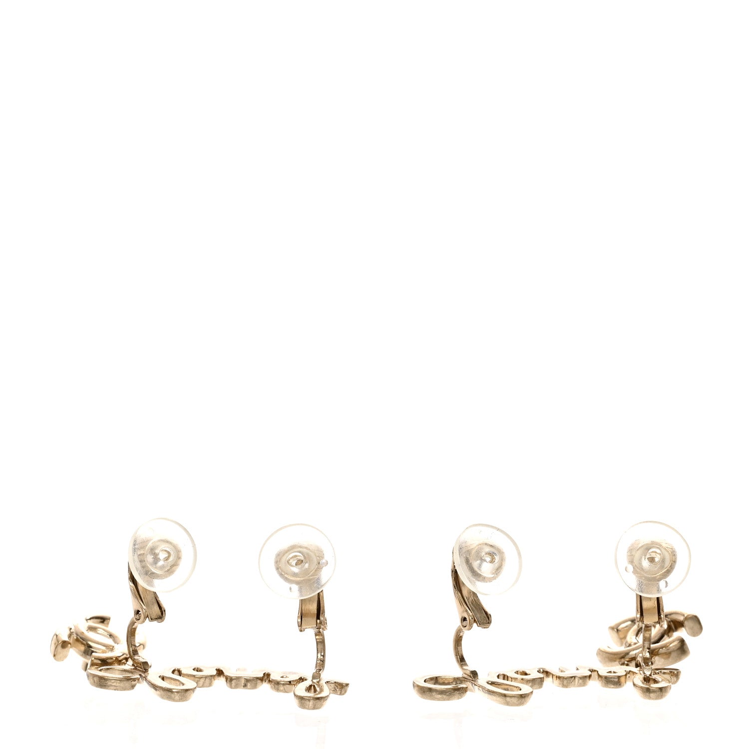 Chanel Metal Logo CC Turnlock Clip On Earrings Gold 4 of 5