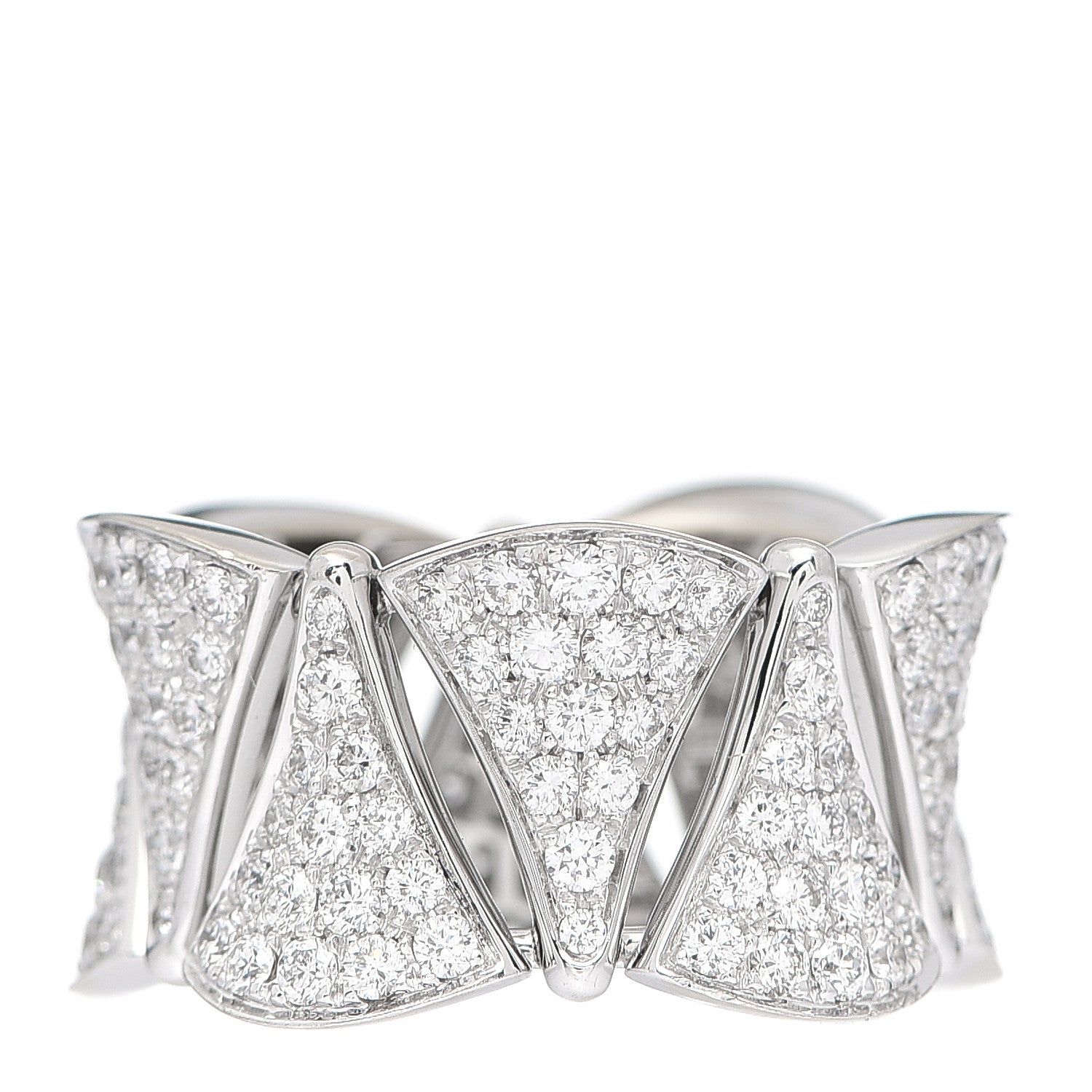 Bulgari 18K White Gold Diamond 2.14ctw Divas' Dream Ring 52 6 1 of 4