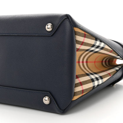 Burberry Derby Calfskin Vintage Check Medium Banner Tote Regency Blue 11 of 14