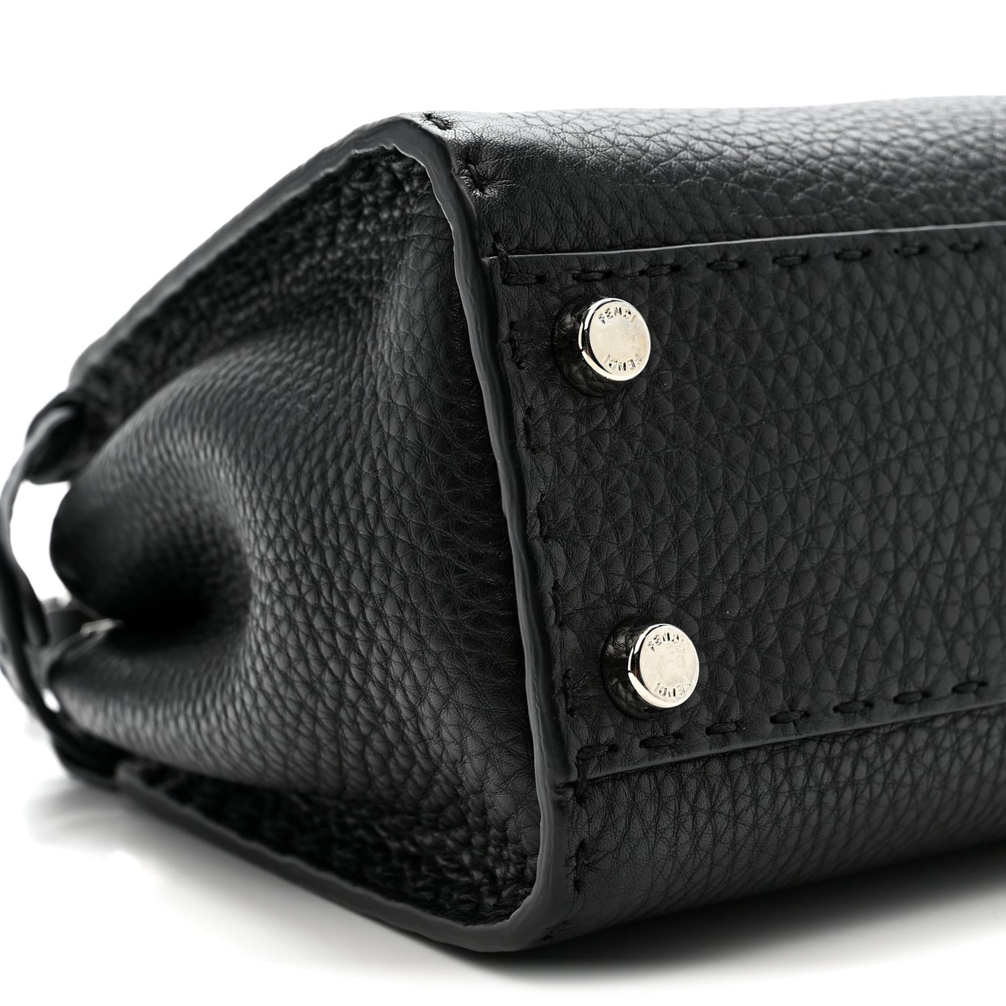 Cuoio Romano Selleria Bi-Color Mini Peekaboo Iconic Satchel Black Mou