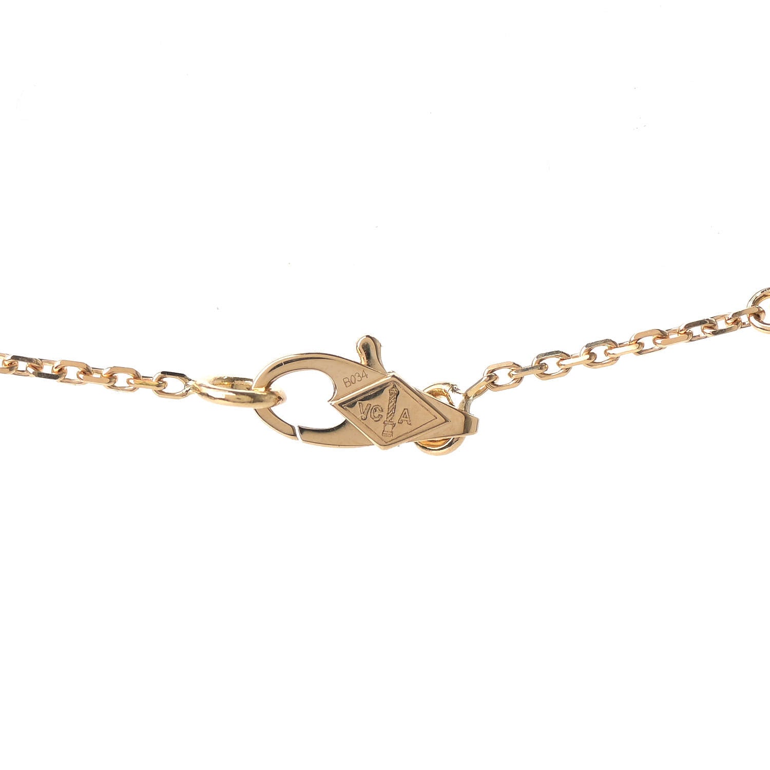 Van Cleef & Arpels 18K Yellow Gold Mother of Pearl Sweet Alhambra Pendant Necklace 4 of 7