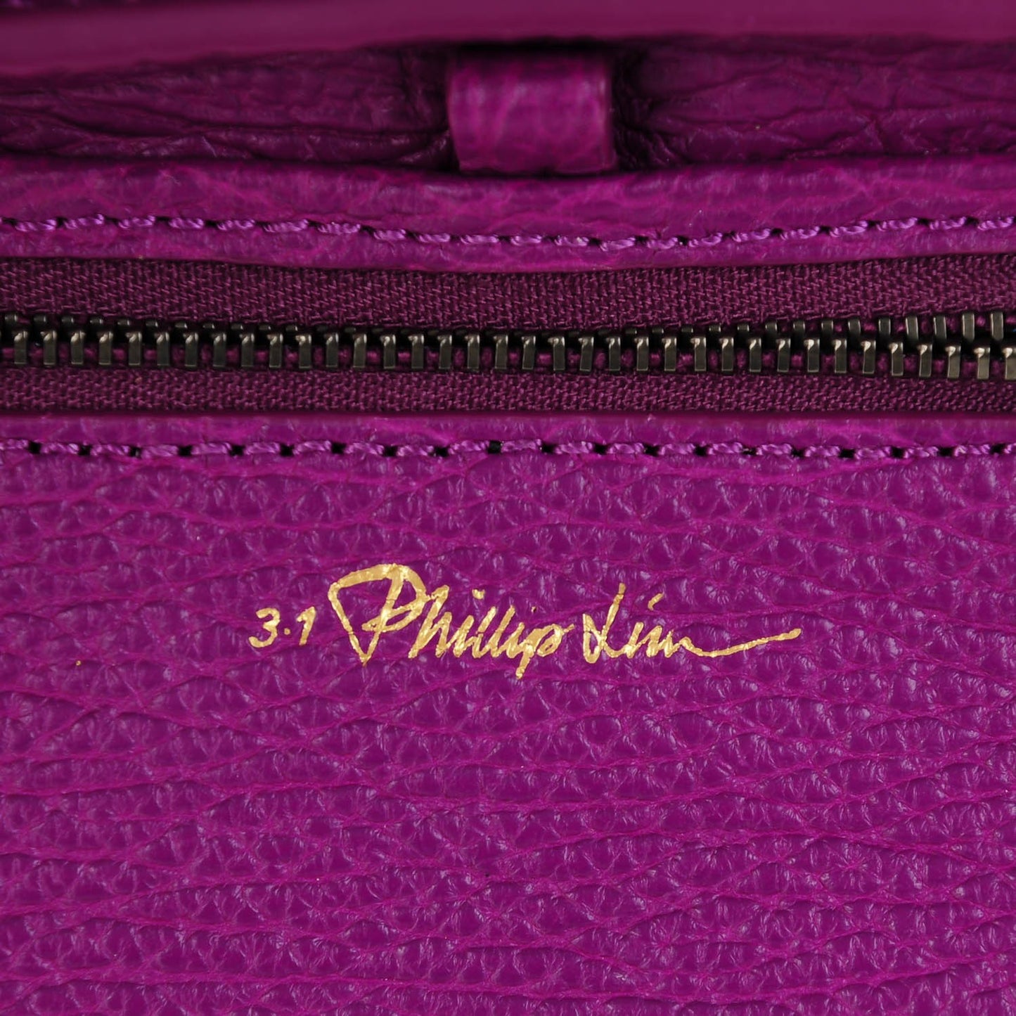 3.1 Textured Calfskin Mini Pashli Satchel Orchid