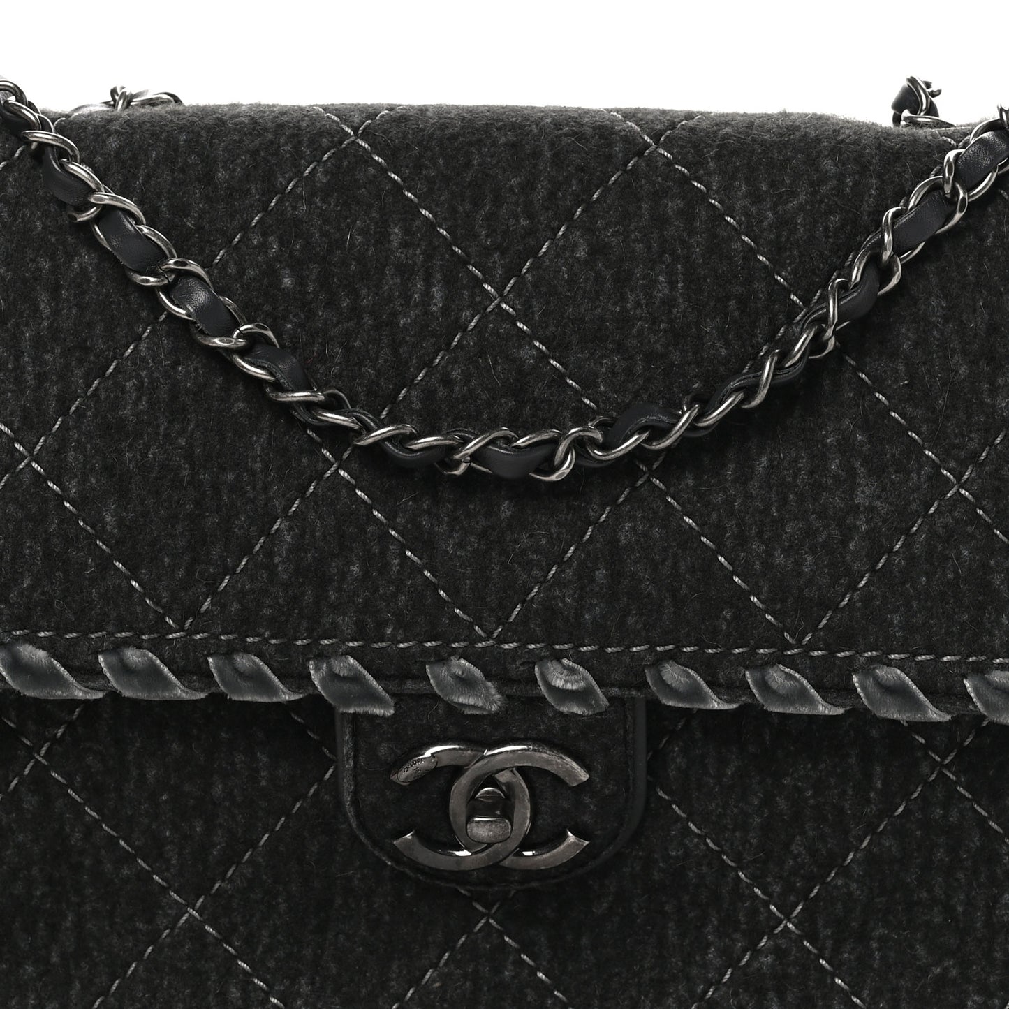 Fancy Felt Flap Grey