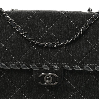 Chanel Fancy Felt Flap Grey 8 of 10
