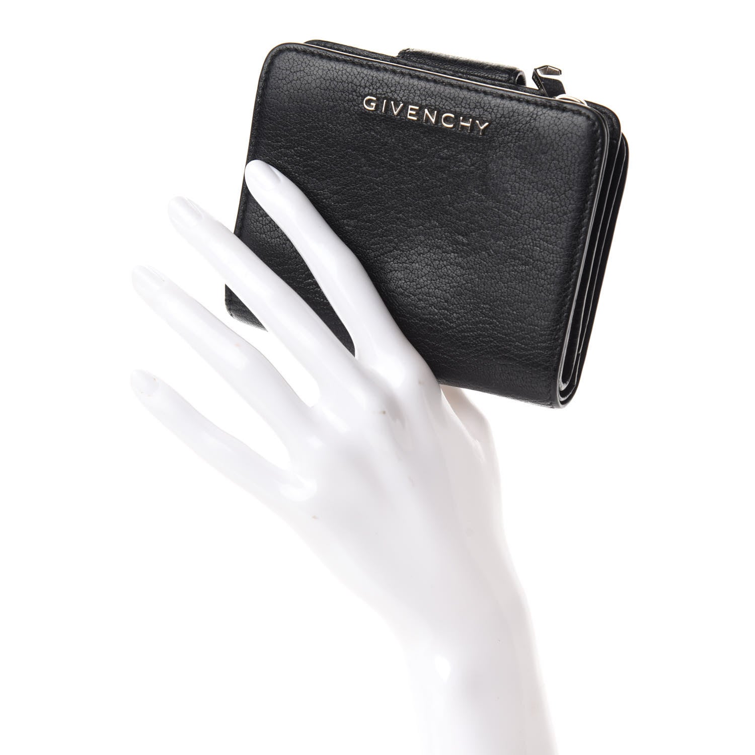 Givenchy Sugar Goatskin Compact Wallet Black 2 of 8