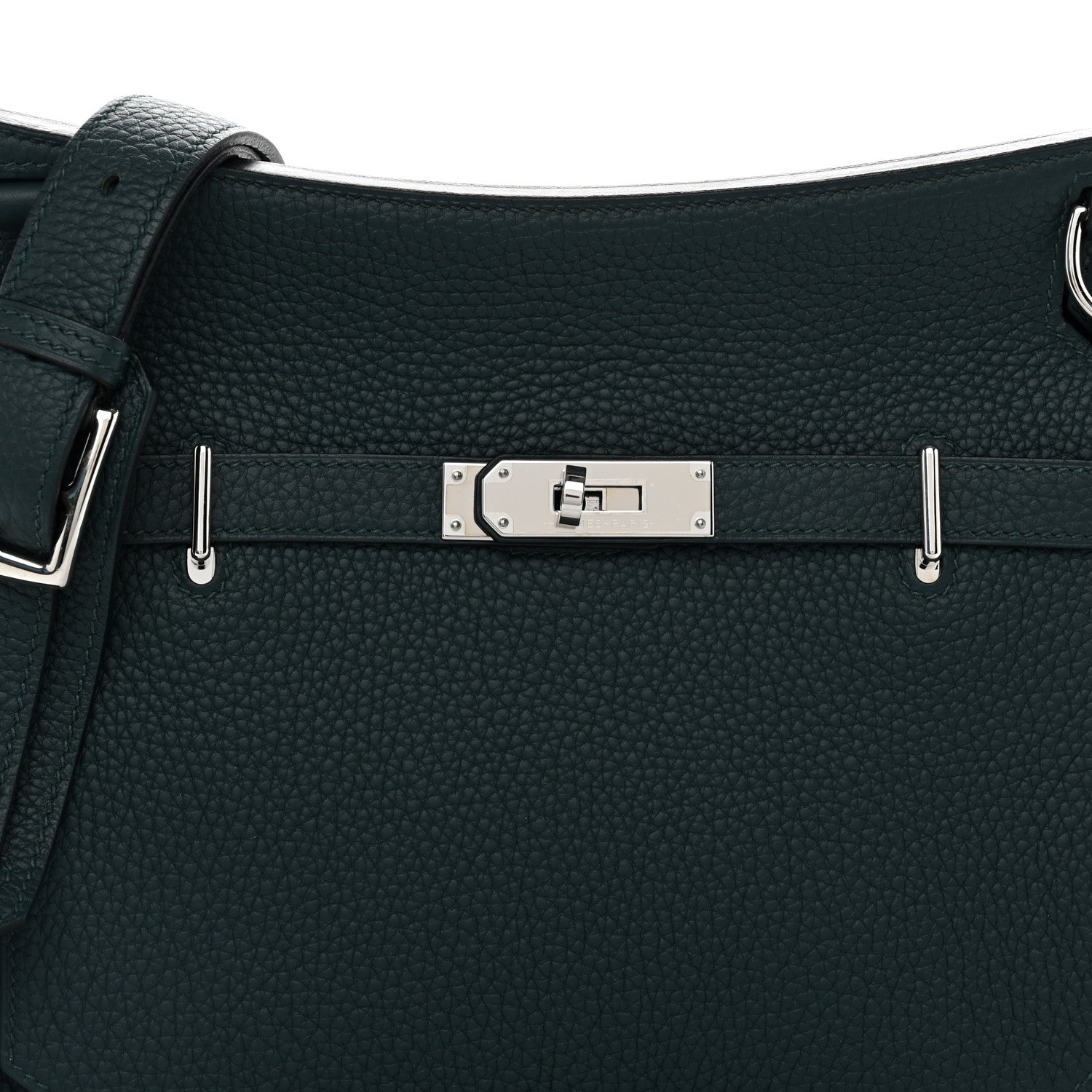 Hermes Taurillon Clemence Jypsiere 28 Vert Cypress 8 of 10