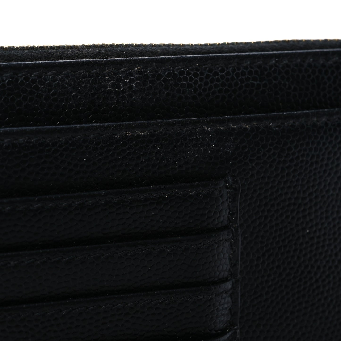 Grain De Poudre Chevron Monogram Large Bill Pouch Black