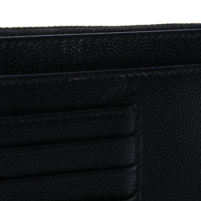 Saint Laurent Grain De Poudre Chevron Monogram Large Bill Pouch Black 9 of 9