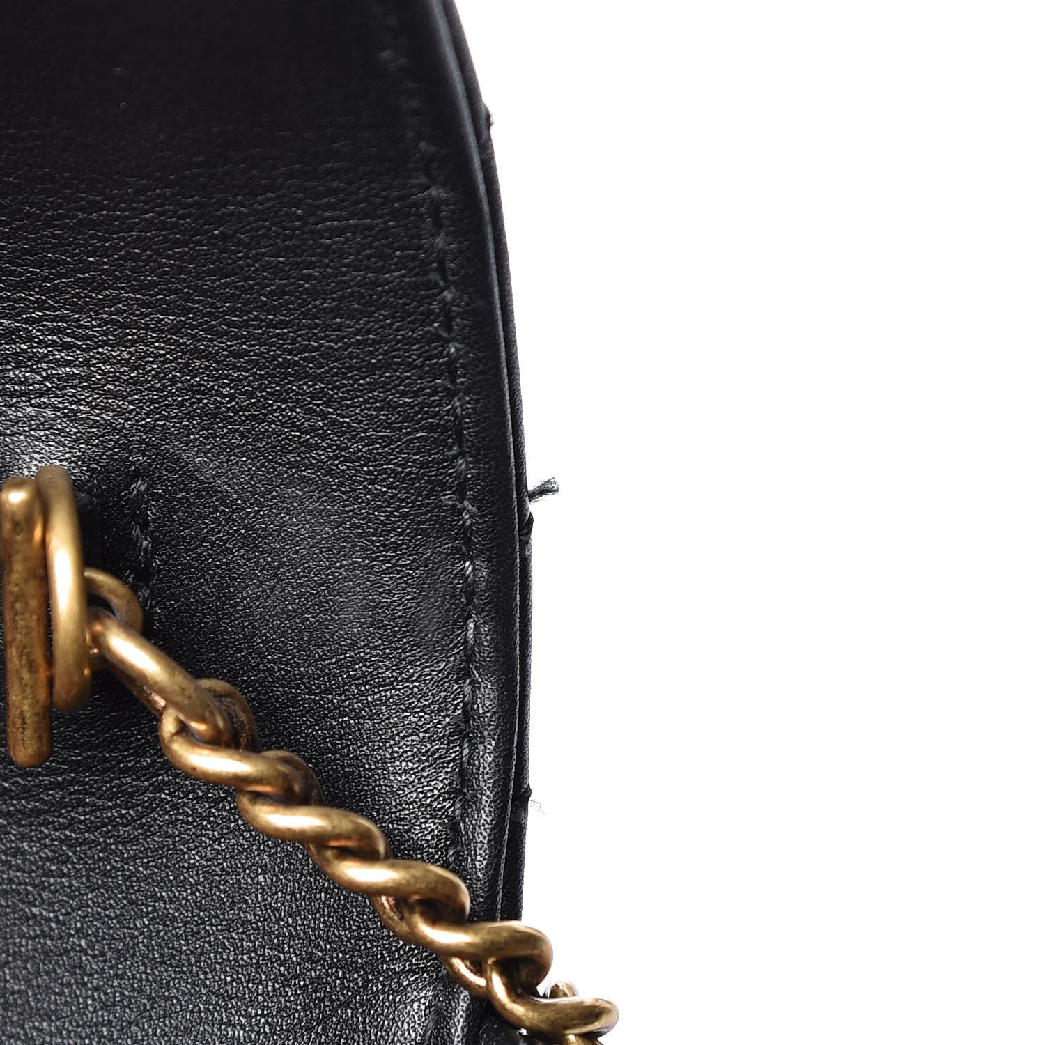 Gucci Calfskin Matelasse Super Mini GG Marmont Shoulder Bag Black 11 of 13