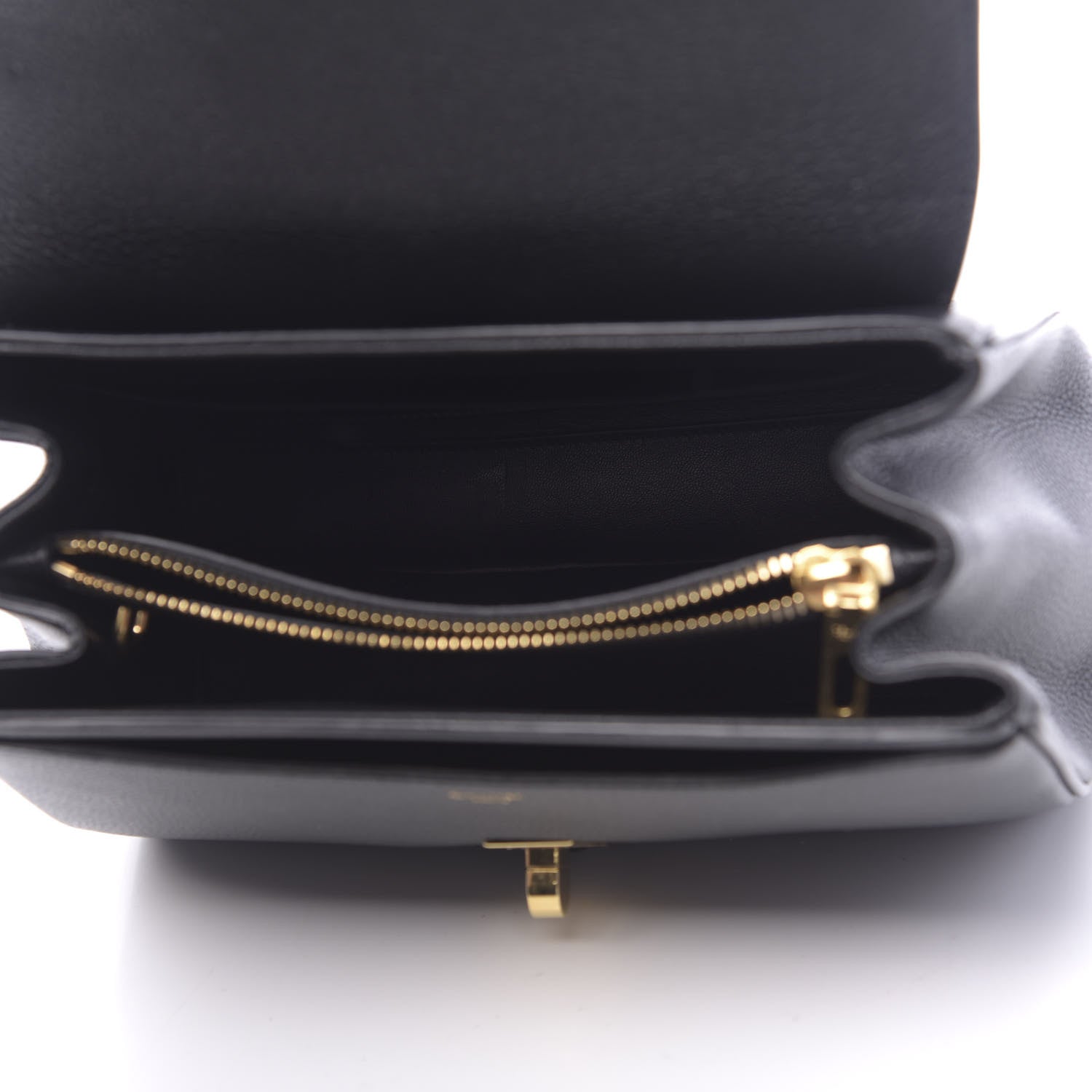 Celine Grained Calfskin Small 16 Top Handle Bag Black 5 of 12