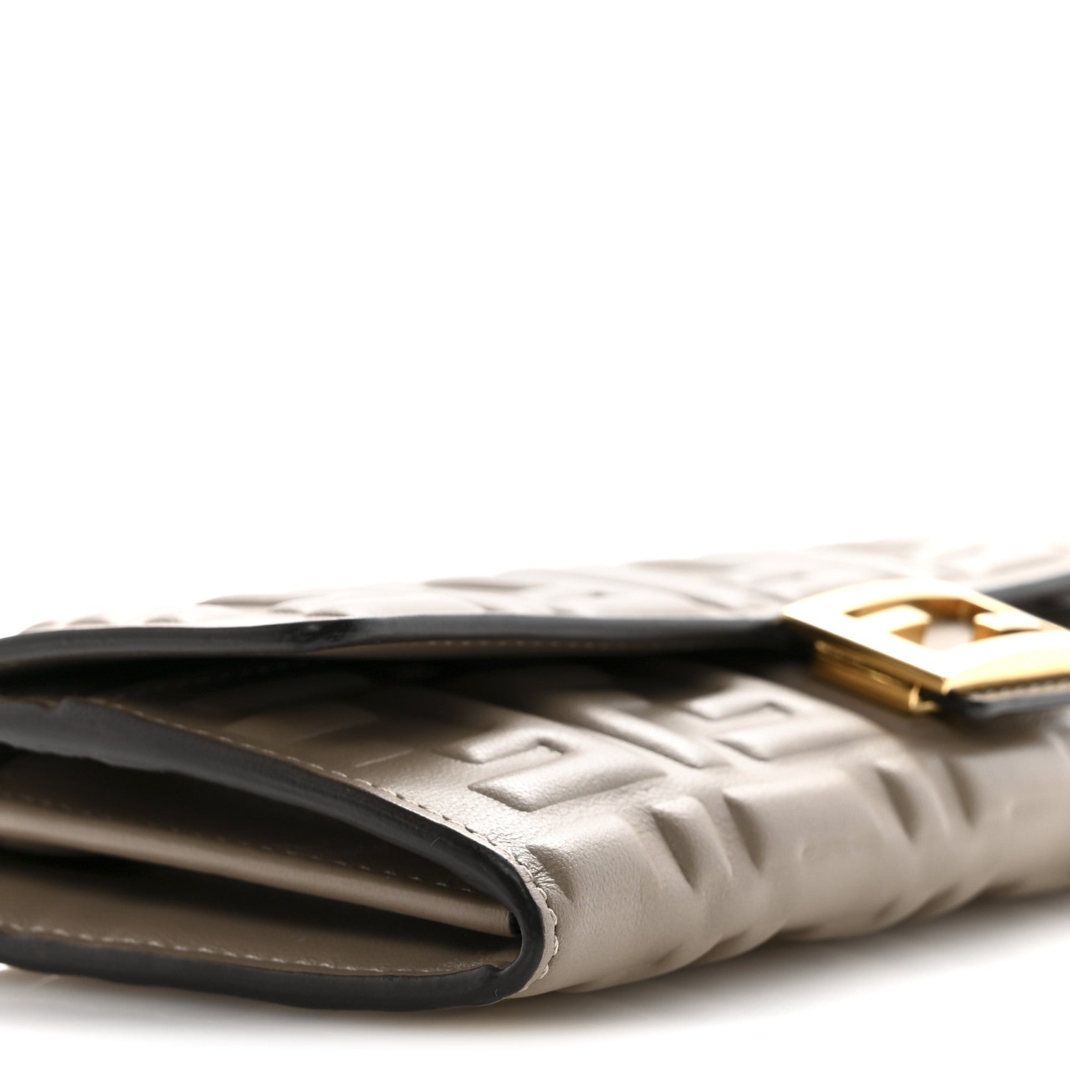 Fendi Nappa Matisse FF Embossed Continental Wallet On Chain Tortora 9 of 12