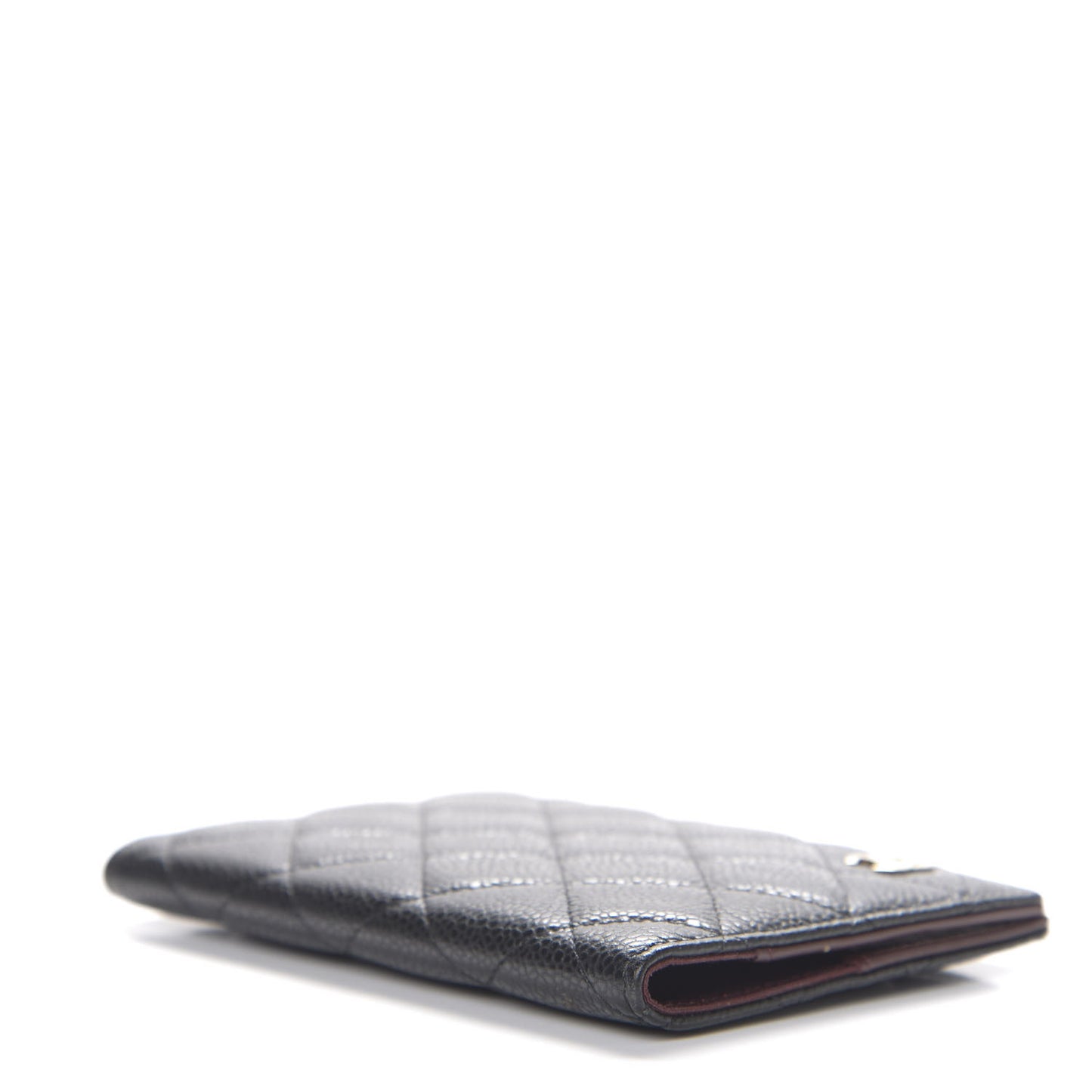 Caviar Quilted Passport Holder Black