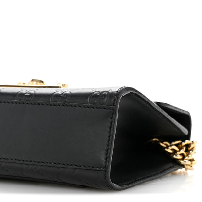 Gucci Guccissima Small Padlock Shoulder Bag Black 10 of 14