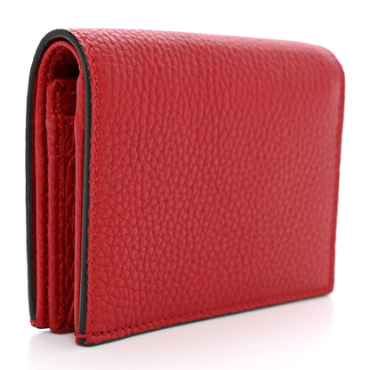 Gucci Pebbled Calfskin Animalier Card Case Red 3 of 8